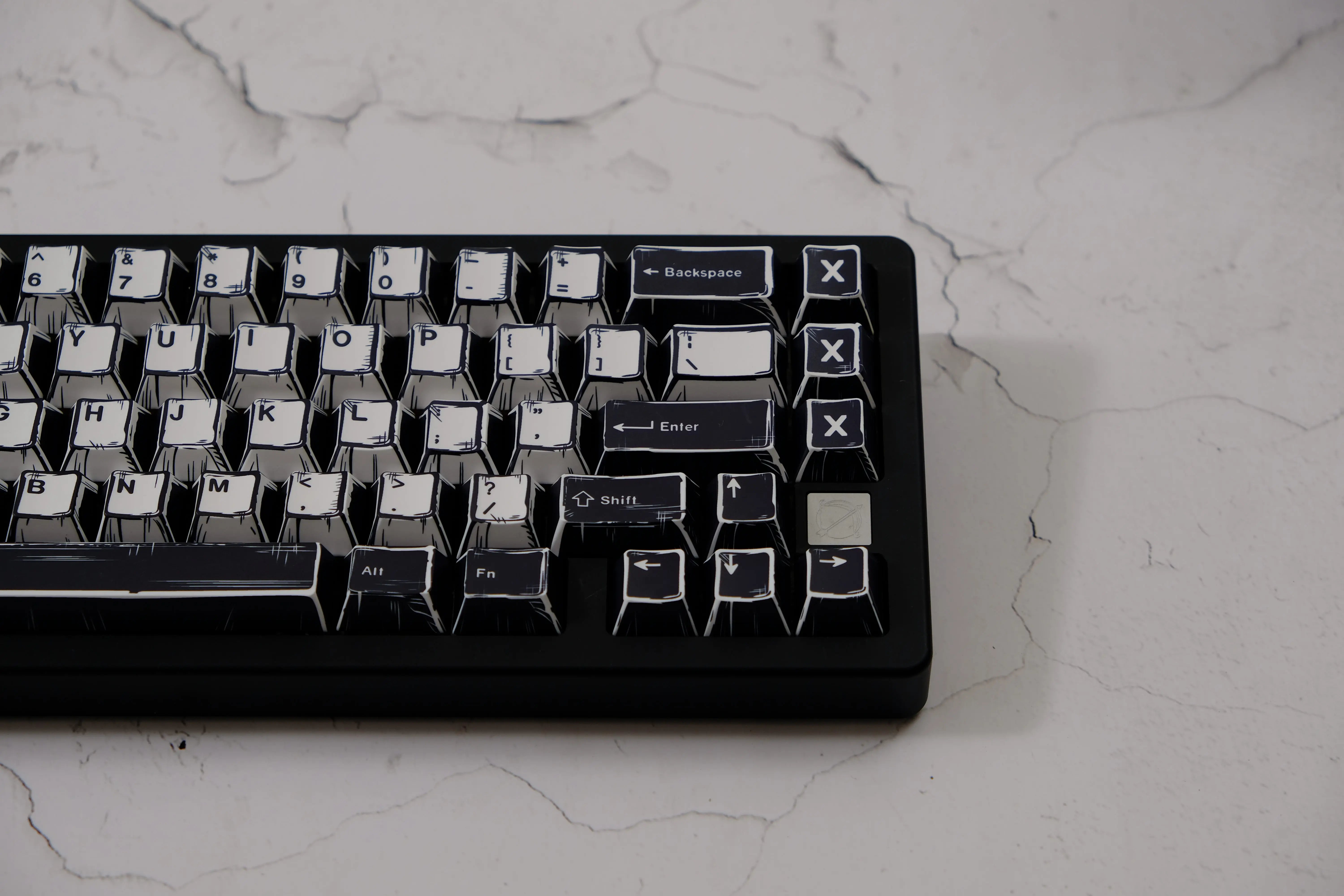 Comic PBT Dye-Sublimation Keycaps - White on Black