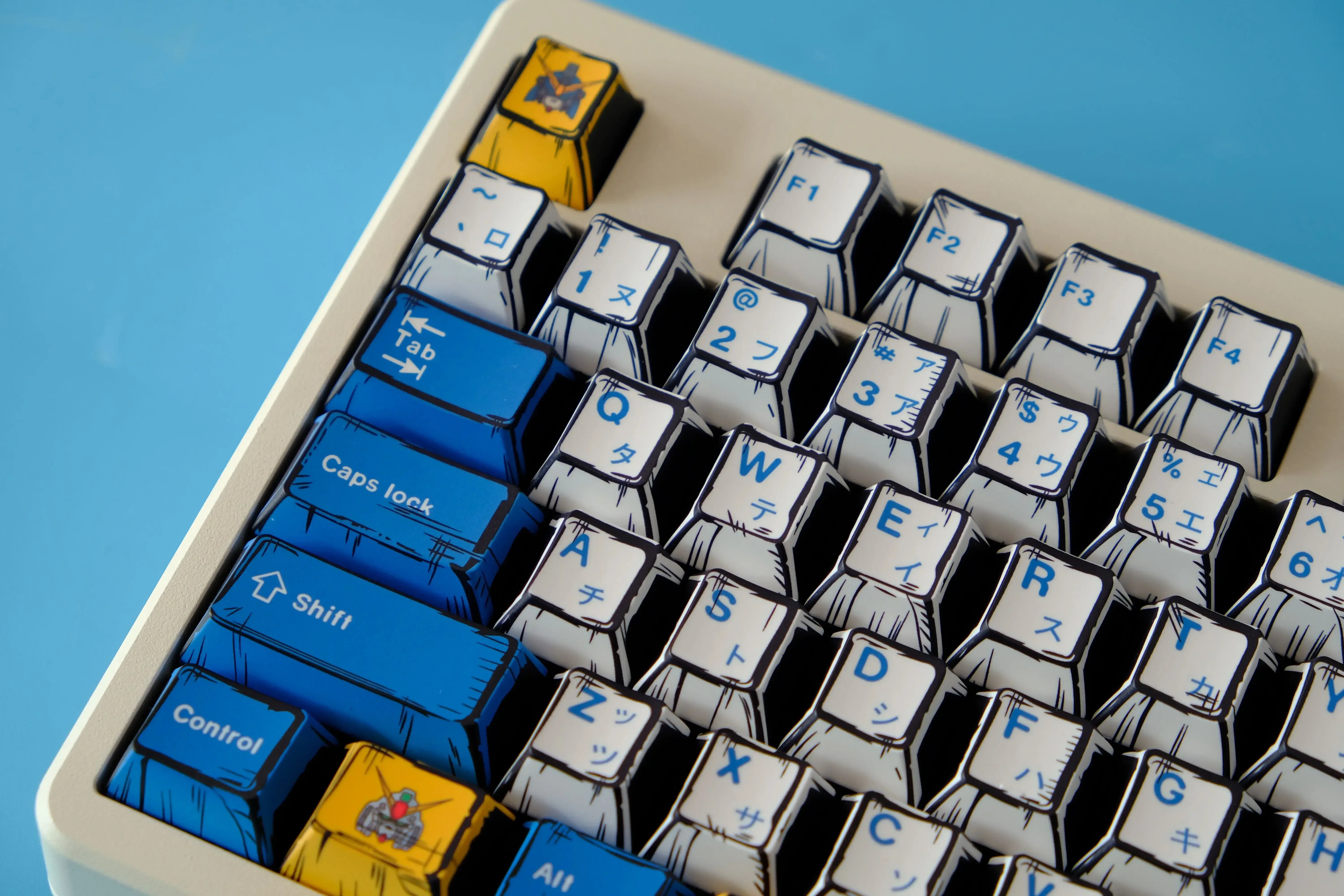 Comic PBT Dye-Sublimation Keycaps - Gundam