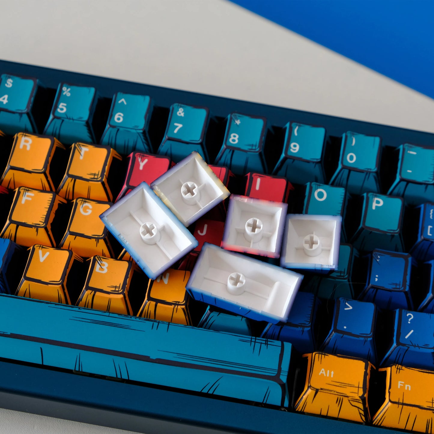 Comic PBT Dye-Sublimation Keycaps - Dusk