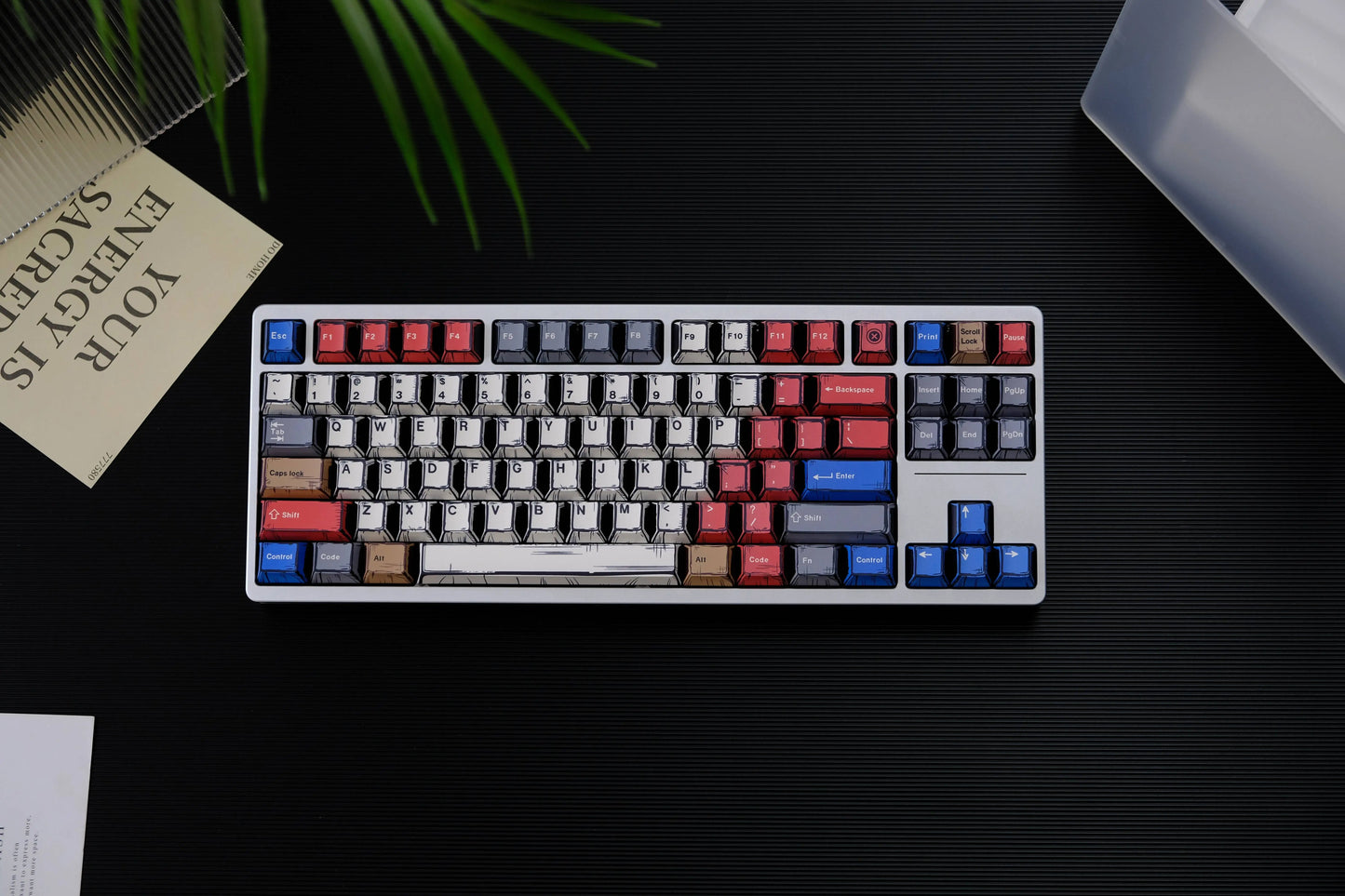 Comic PBT Dye-Sublimation Keycaps - Mixed Light