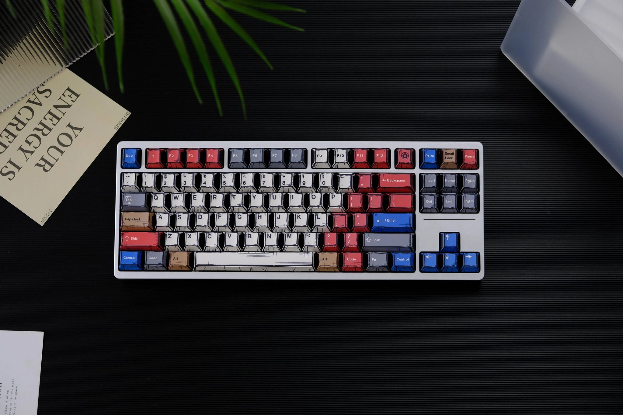 Comic PBT Dye-Sublimation Keycaps - Mixed Light