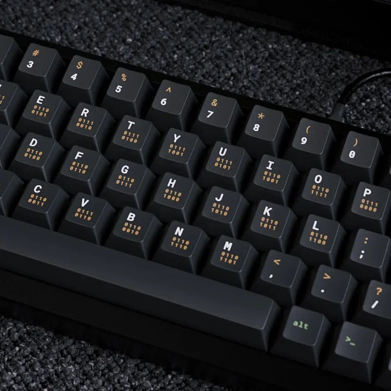Monochrome Binary Cherry Profile Mechanical Keyboard Keycaps