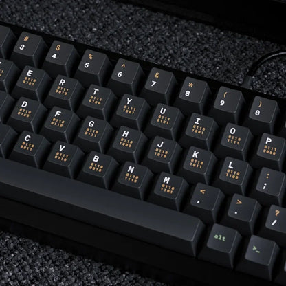 Monochrome Binary Cherry Profile Mechanical Keyboard Keycaps