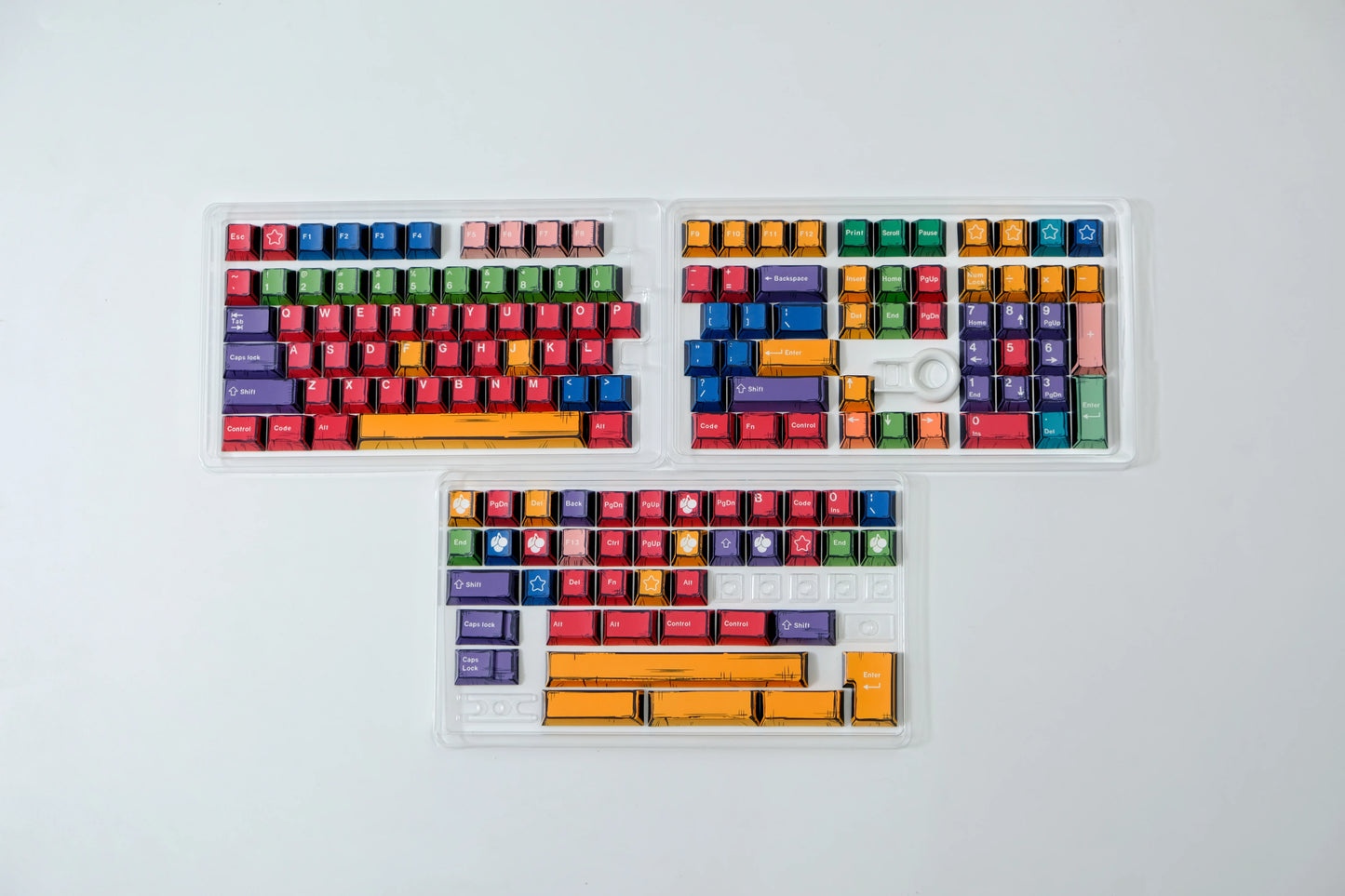 Comic PBT Dye-Sublimation Keycaps - Sunshine