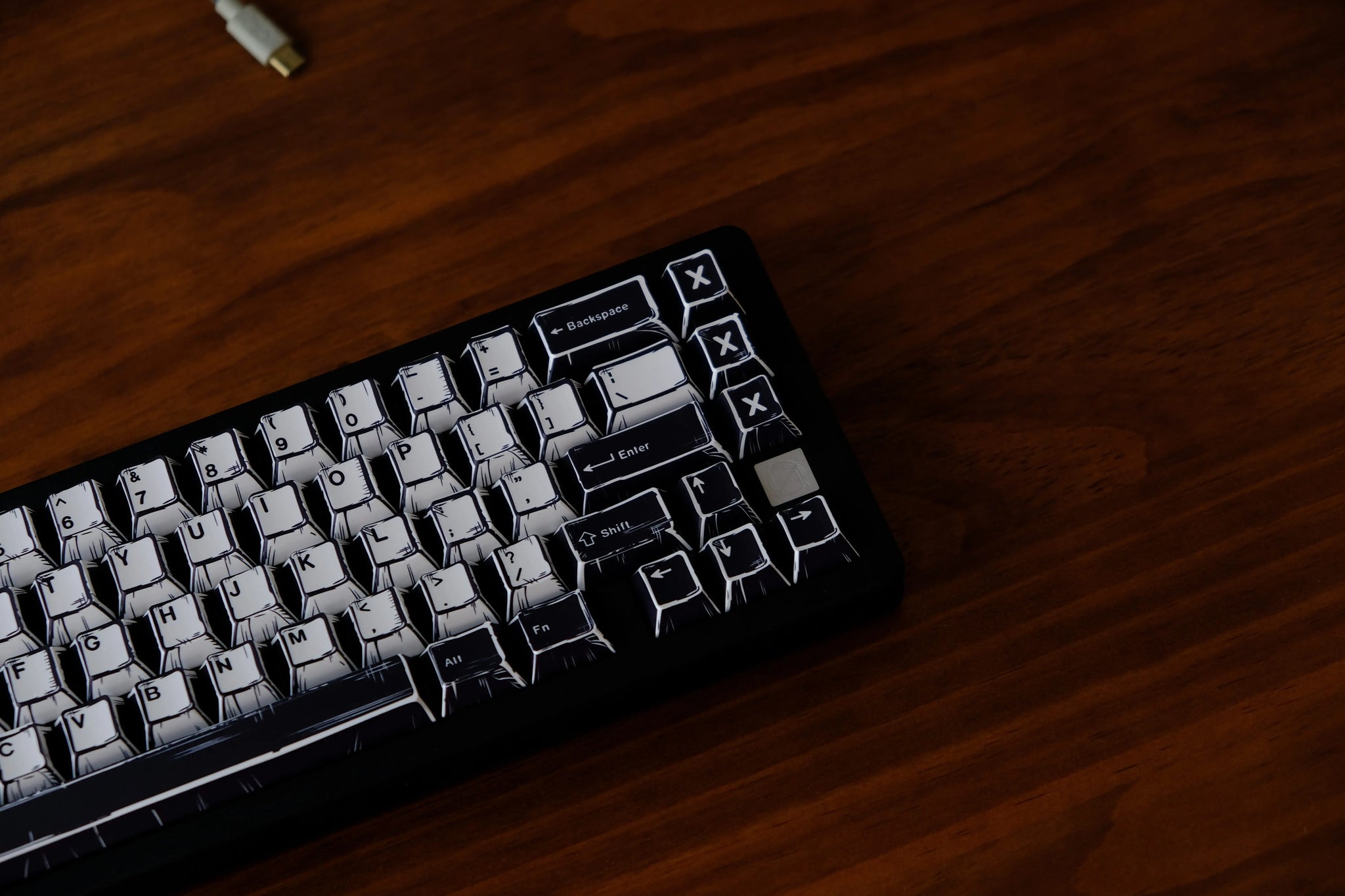 Comic PBT Dye-Sublimation Keycaps - White on Black