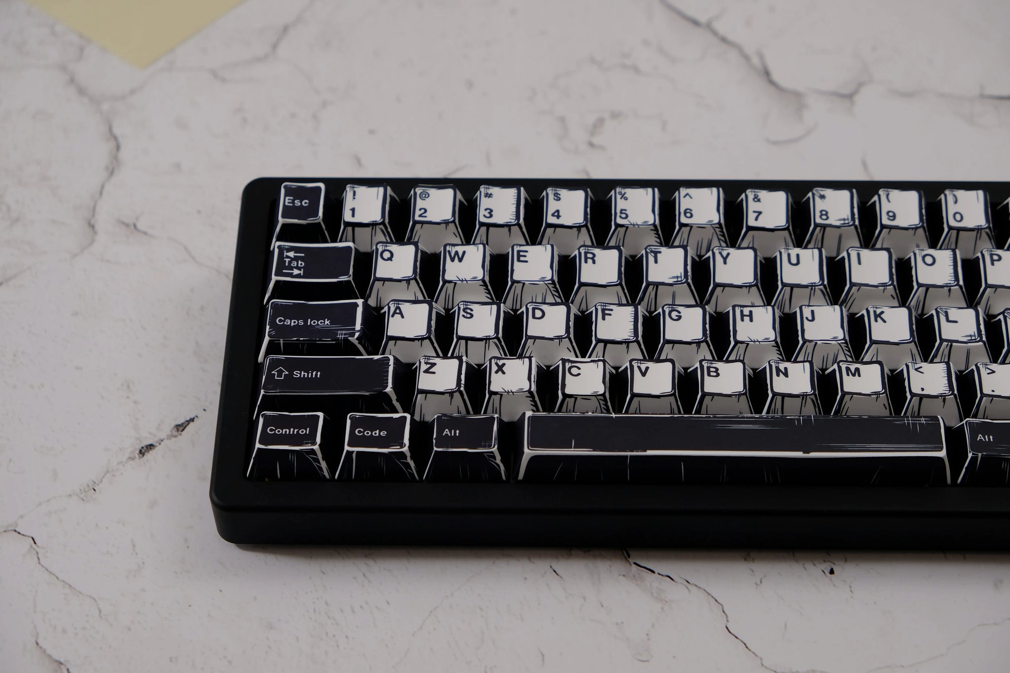 Comic PBT Dye-Sublimation Keycaps - White on Black