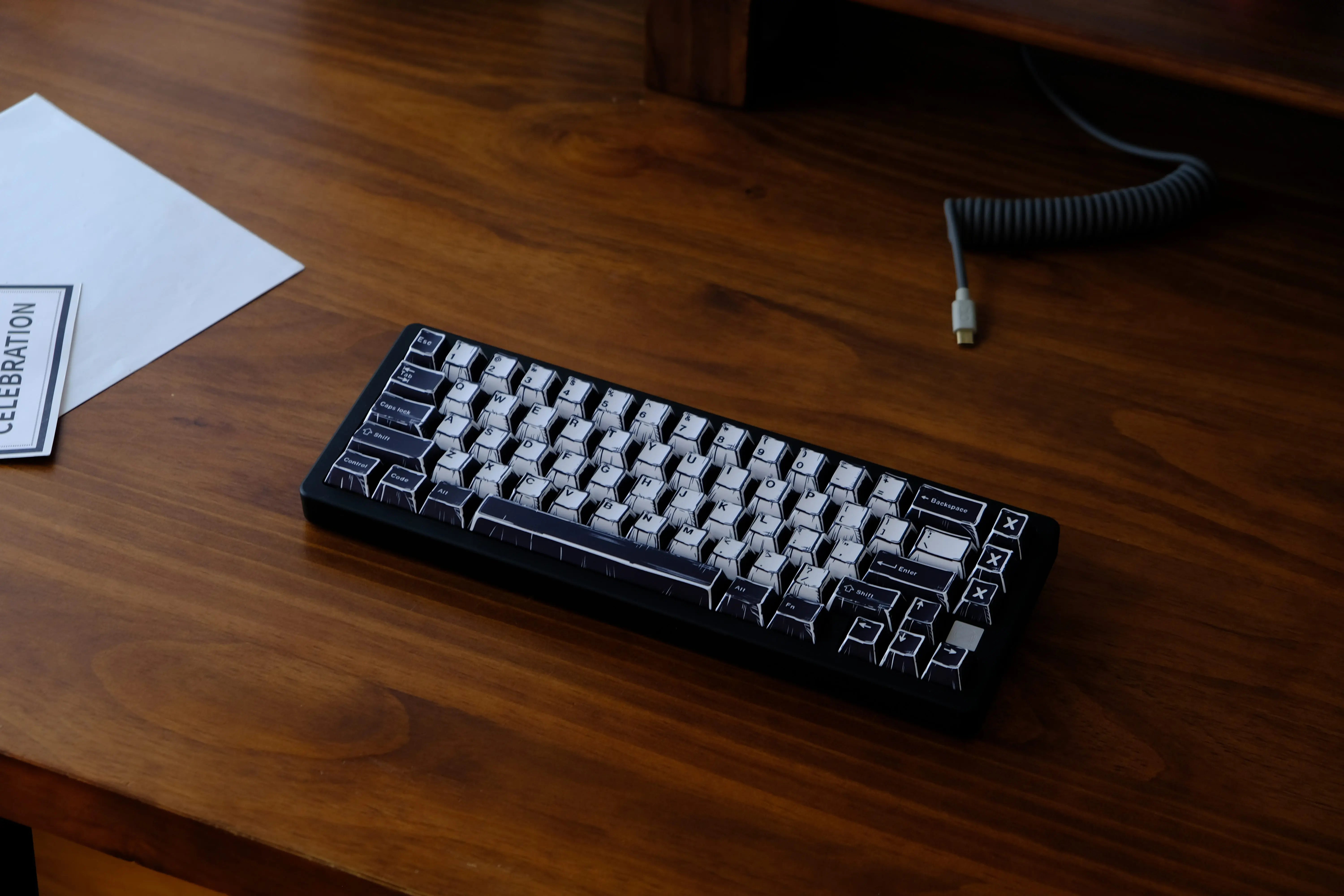 Comic PBT Dye-Sublimation Keycaps - White on Black