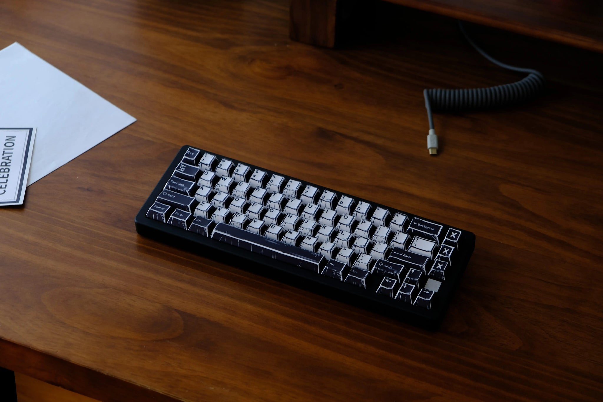 Comic PBT Dye-Sublimation Keycaps - White on Black