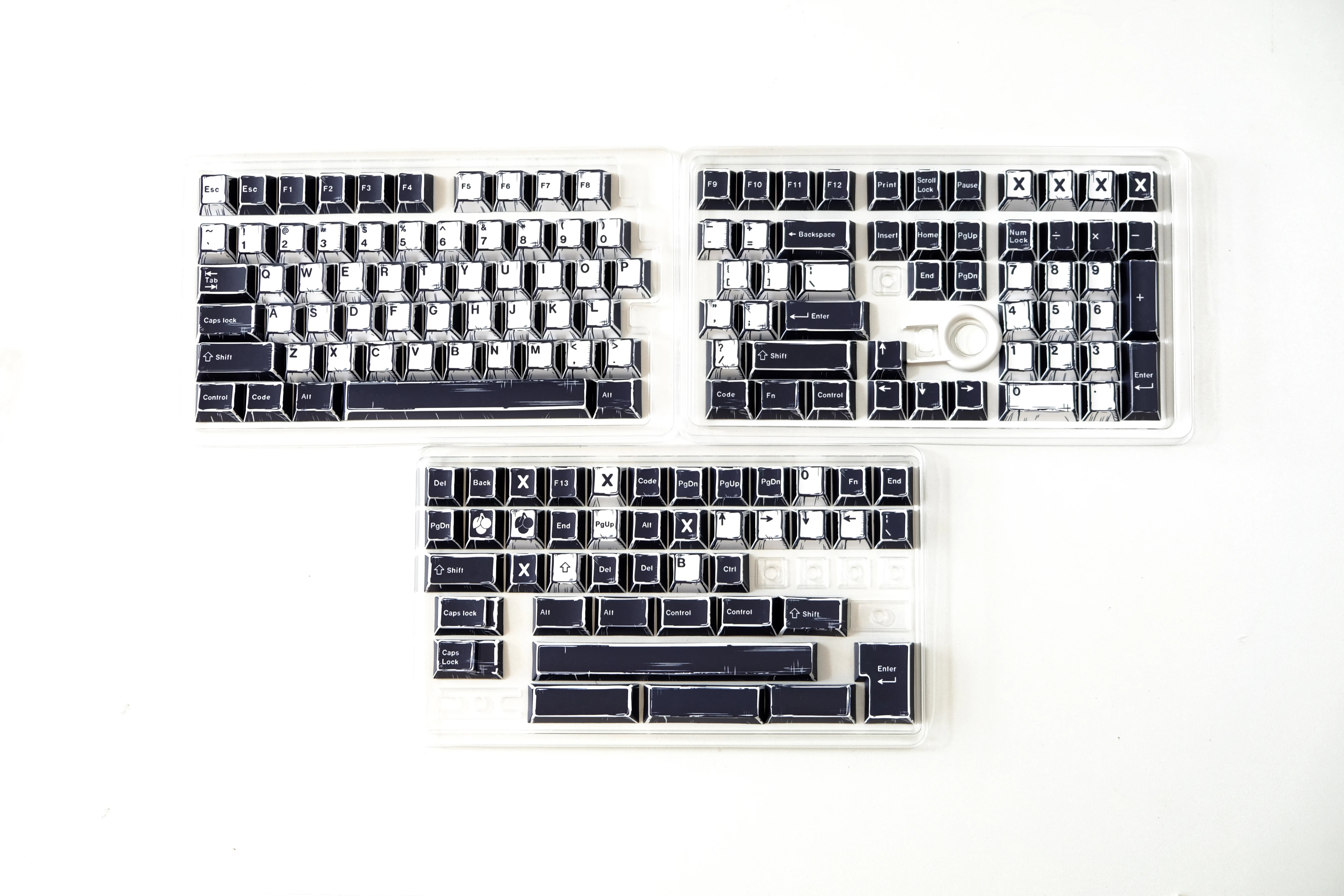 Comic PBT Dye-Sublimation Keycaps - White on Black