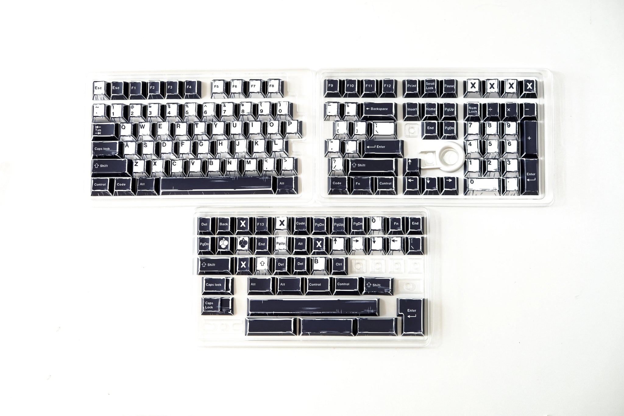 Comic PBT Dye-Sublimation Keycaps - White on Black