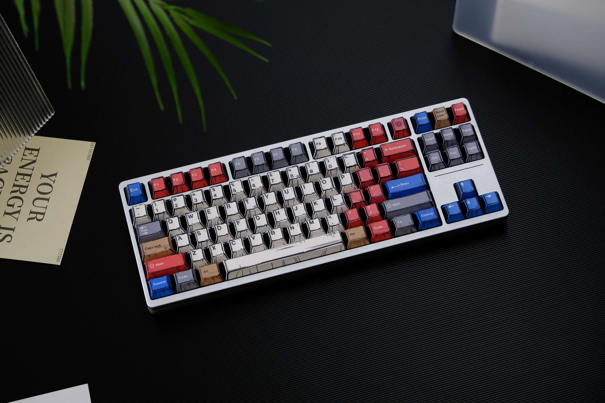 Comic PBT Dye-Sublimation Keycaps - Mixed Light