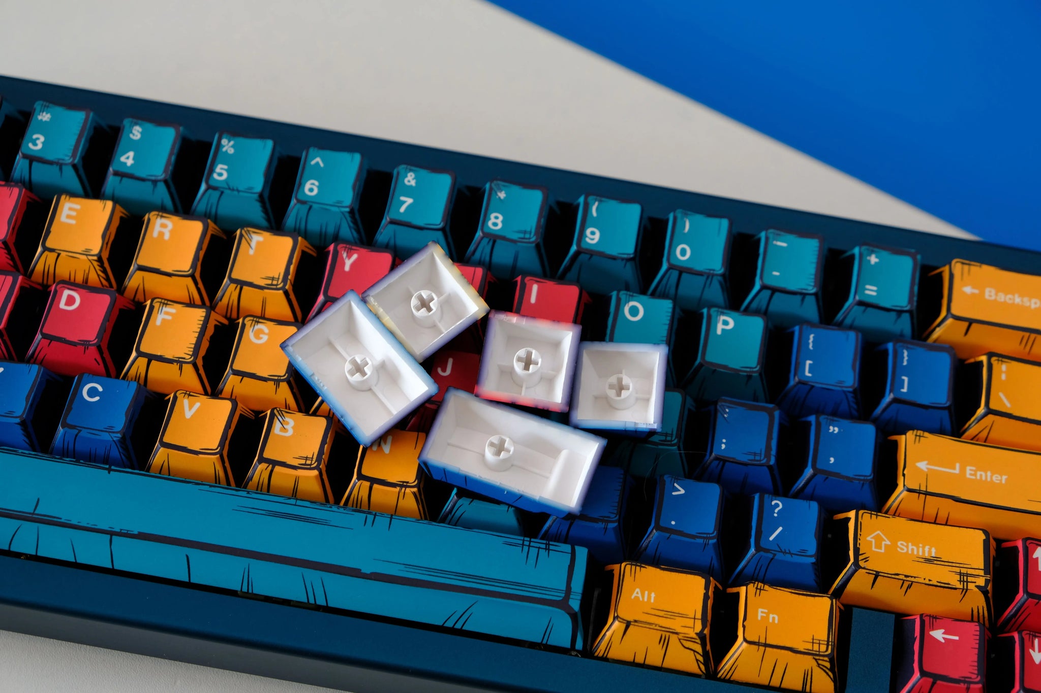 Comic PBT Dye-Sublimation Keycaps - Dusk