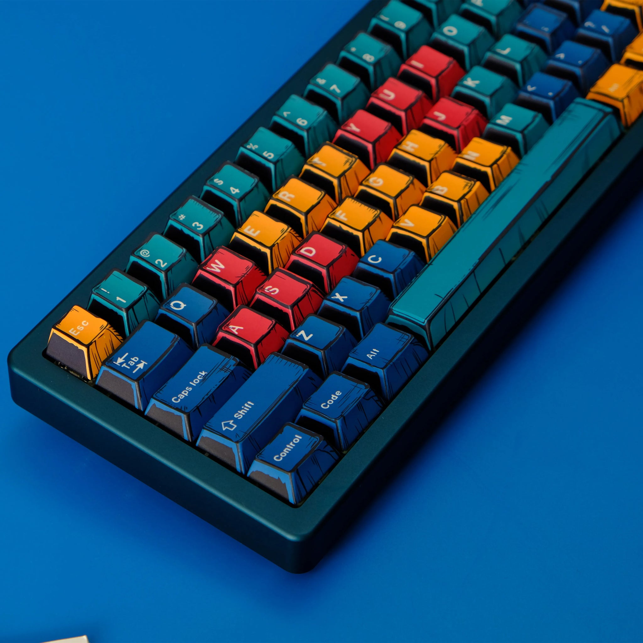 Comic PBT Dye-Sublimation Keycaps - Dusk