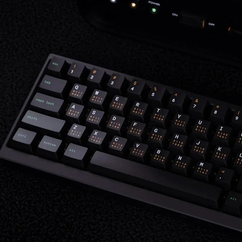 Monochrome Binary Cherry Profile Mechanical Keyboard Keycaps