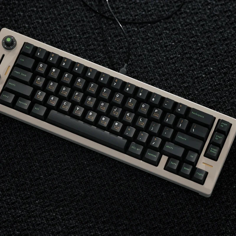 Monochrome Binary Cherry Profile Mechanical Keyboard Keycaps