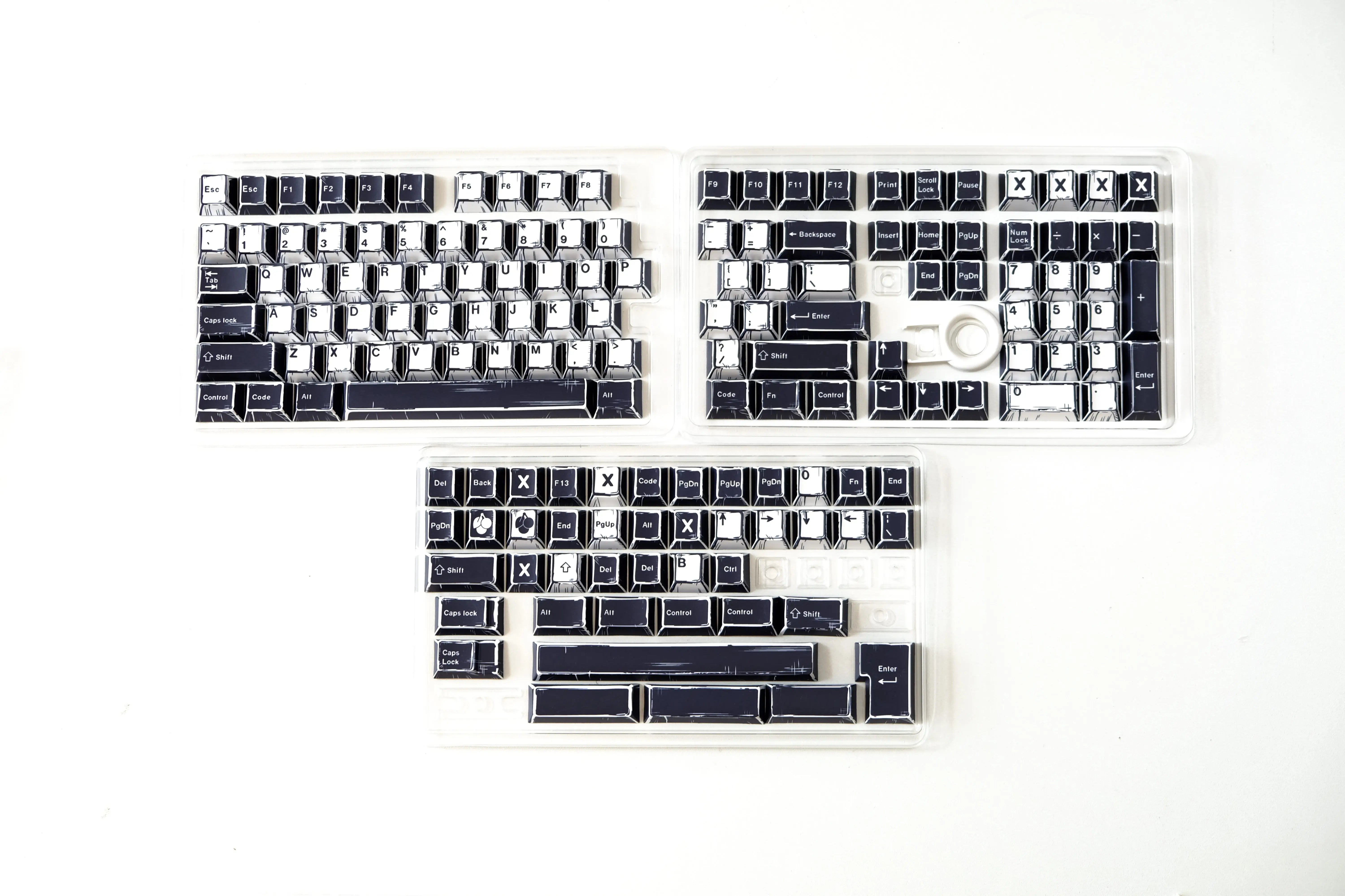 Comic PBT Dye-Sublimation Keycaps - White on Black