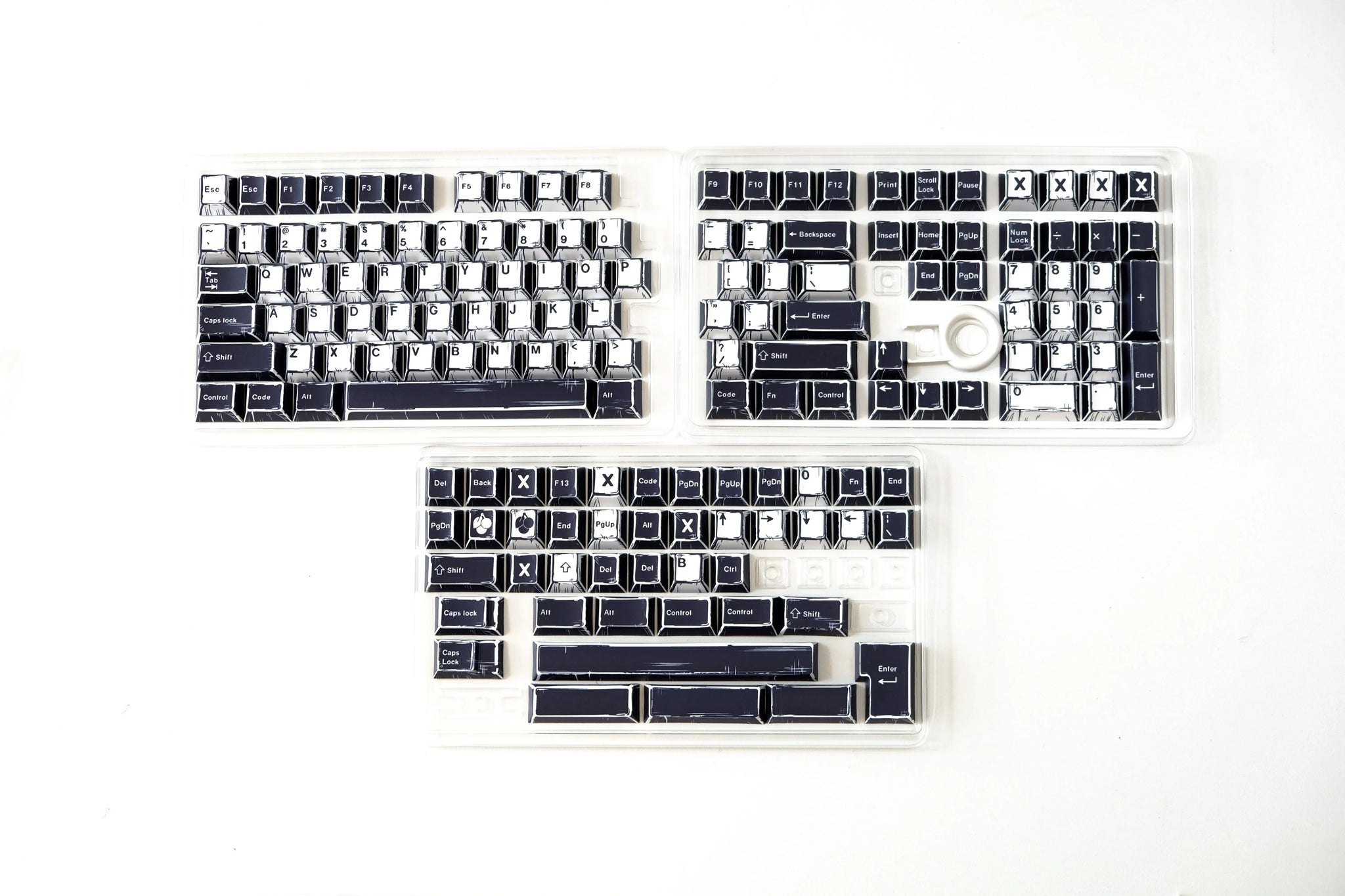 Comic PBT Dye-Sublimation Keycaps - White on Black