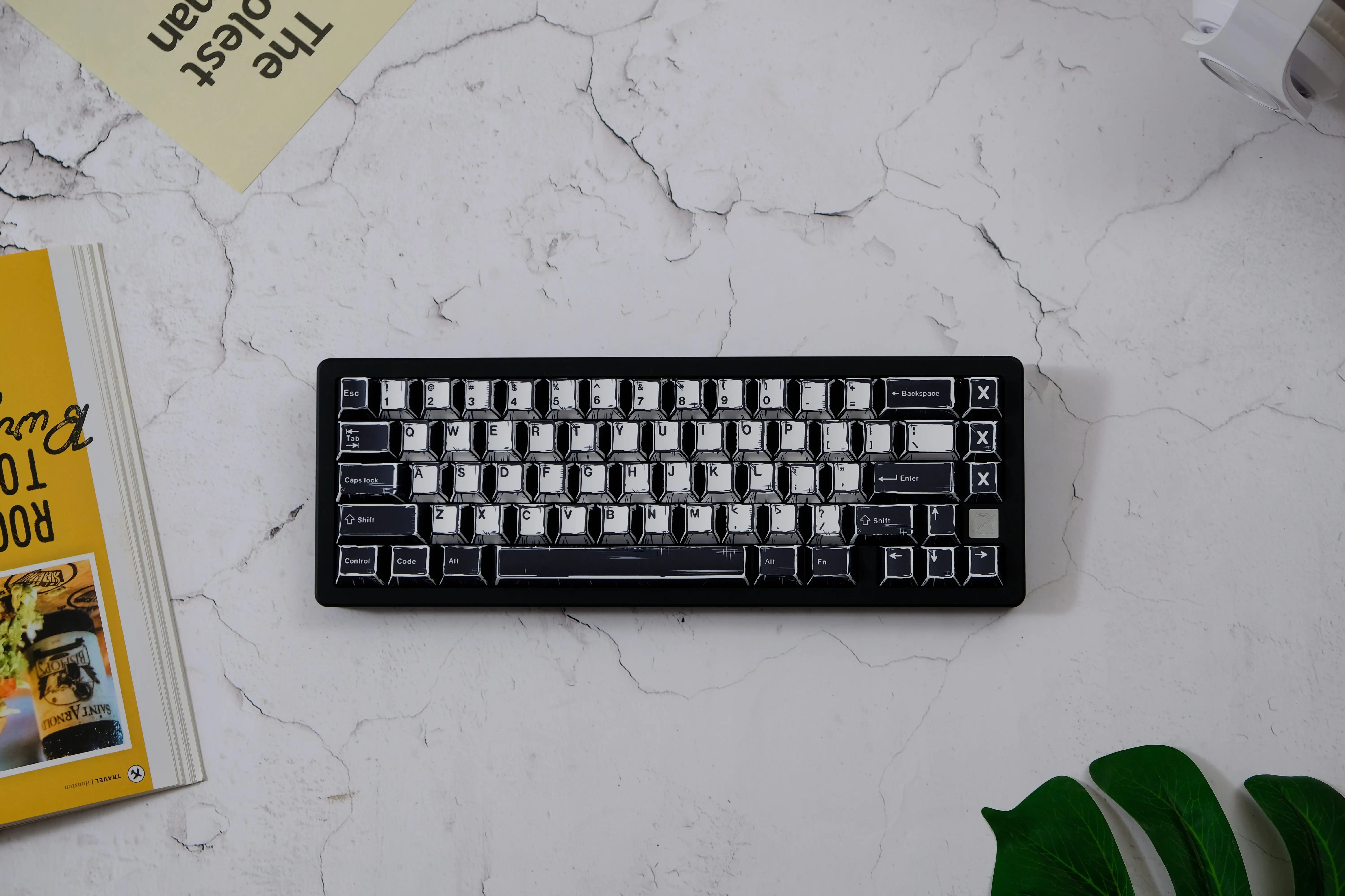 Comic PBT Dye-Sublimation Keycaps - White on Black